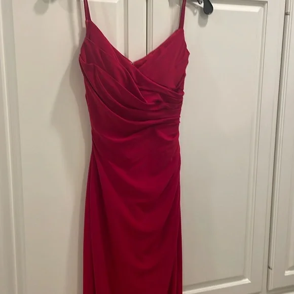 La Femme | Dresses | La Femme Long Red Jersey Dress Size | Poshmark